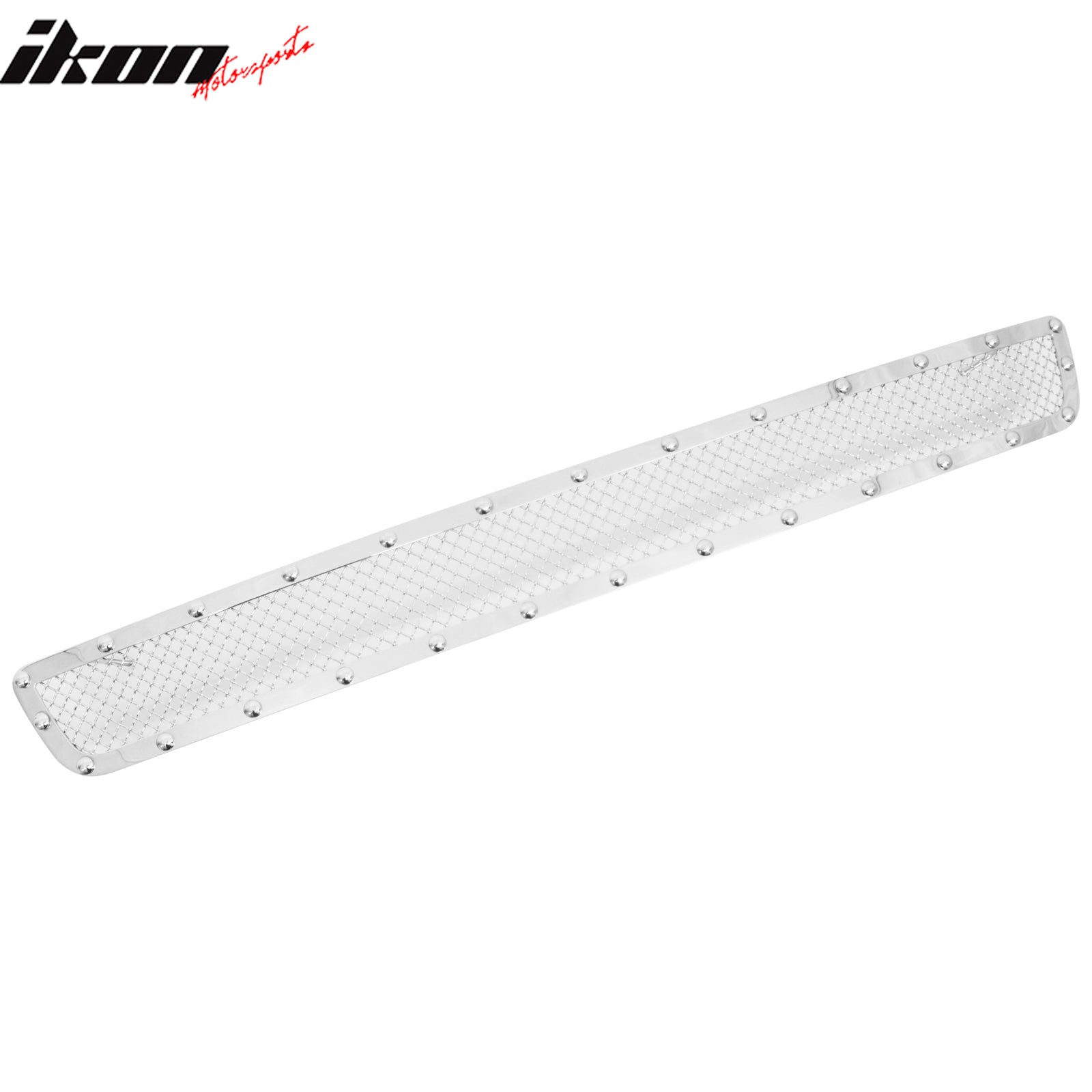 IKON MOTORSPORTS Front Lower Grille, Compatible with 2004-2005 Ford F-150, Mesh Style Chrome Stainless Steel Replacement Front Bumper Grill, 1PC