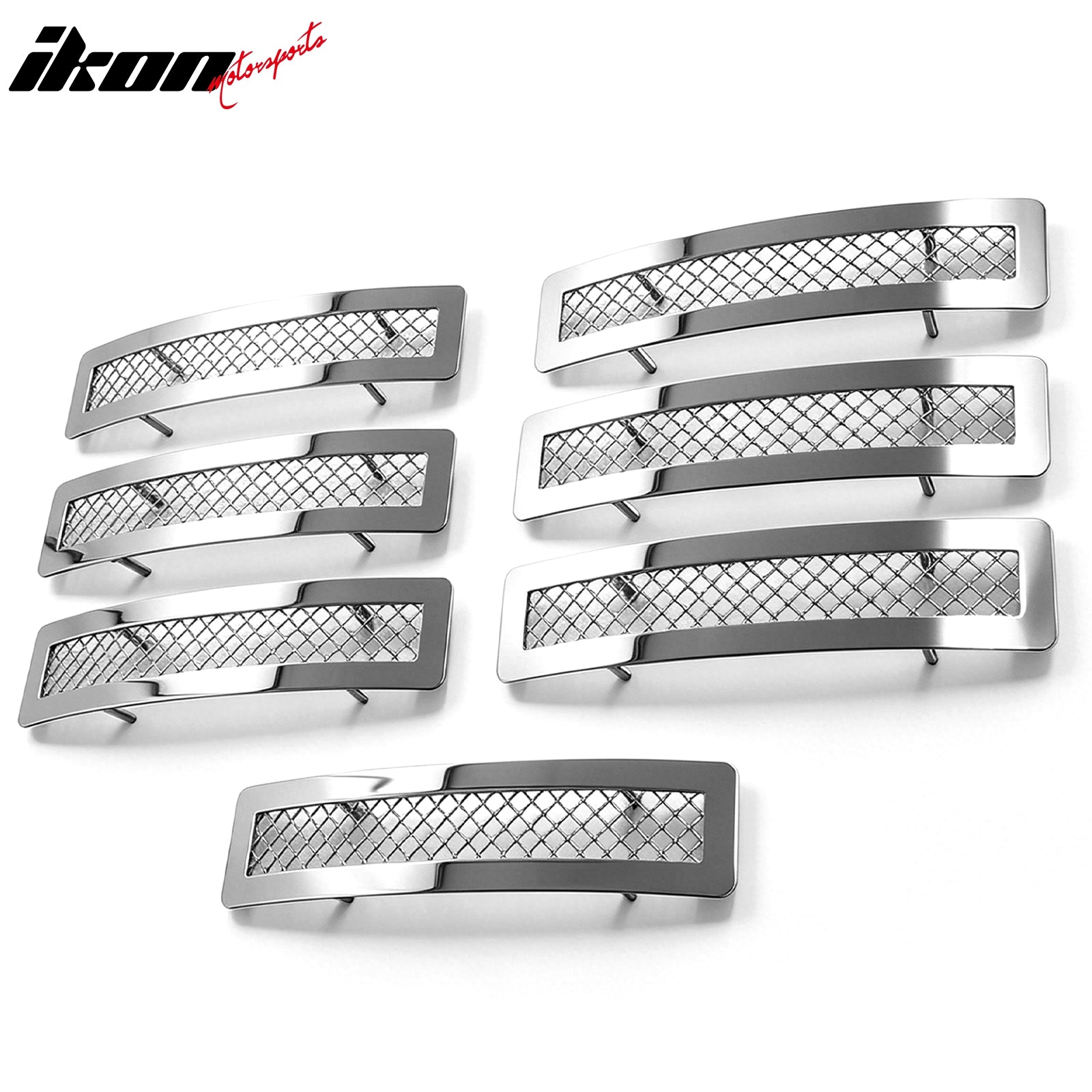 Fit 2002-2007 Jeep Liberty Front Upper Grille Insert Mesh Style Chrome