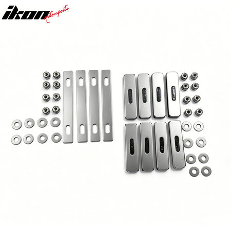 Fits 2016-2018 Silverado Z71 Chrome Front Upper Lower Grilles Stainless Steel