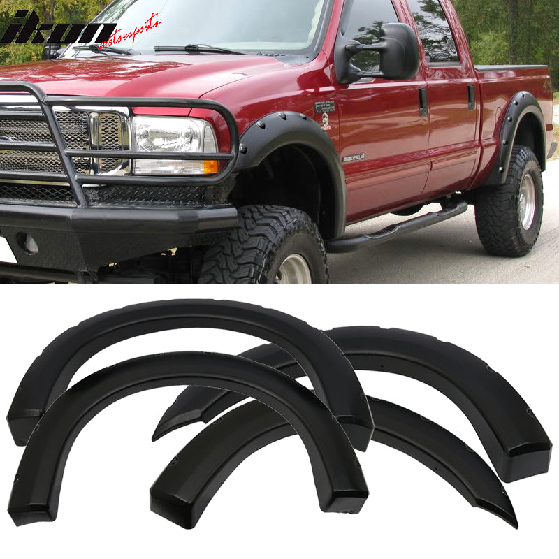 1999-2007 Ford F250 350 Super Duty Pocket Rivet Fender Flares Set 4PCS