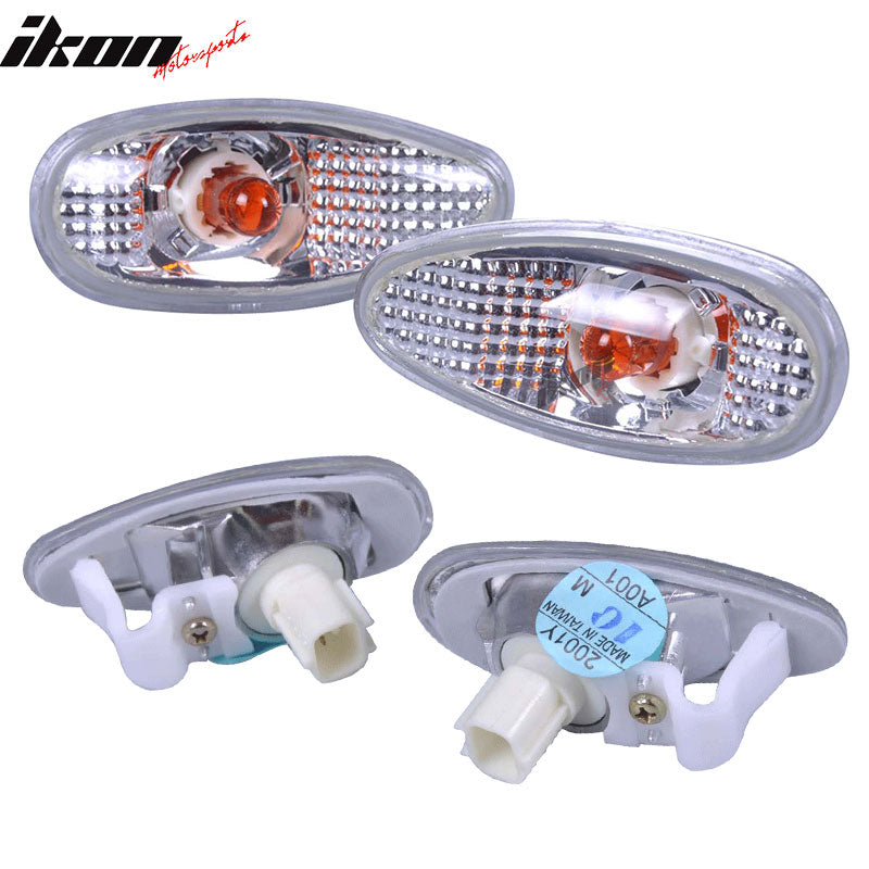 Fits Space Gear Style Side Marker Lights Lamps Crystal Clear Pair