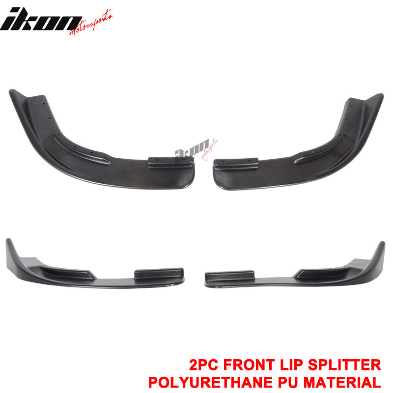 Front Bumper Lip Compatible With Universal Vehicles Aluminum Spoiler Splitter Valance by IKON MOTORSPORTS, 1997 1998 1999 2000 2001 2002 2003 2004 2005 2006 2007 2008 2009 2010 2011 2012 2013 2014