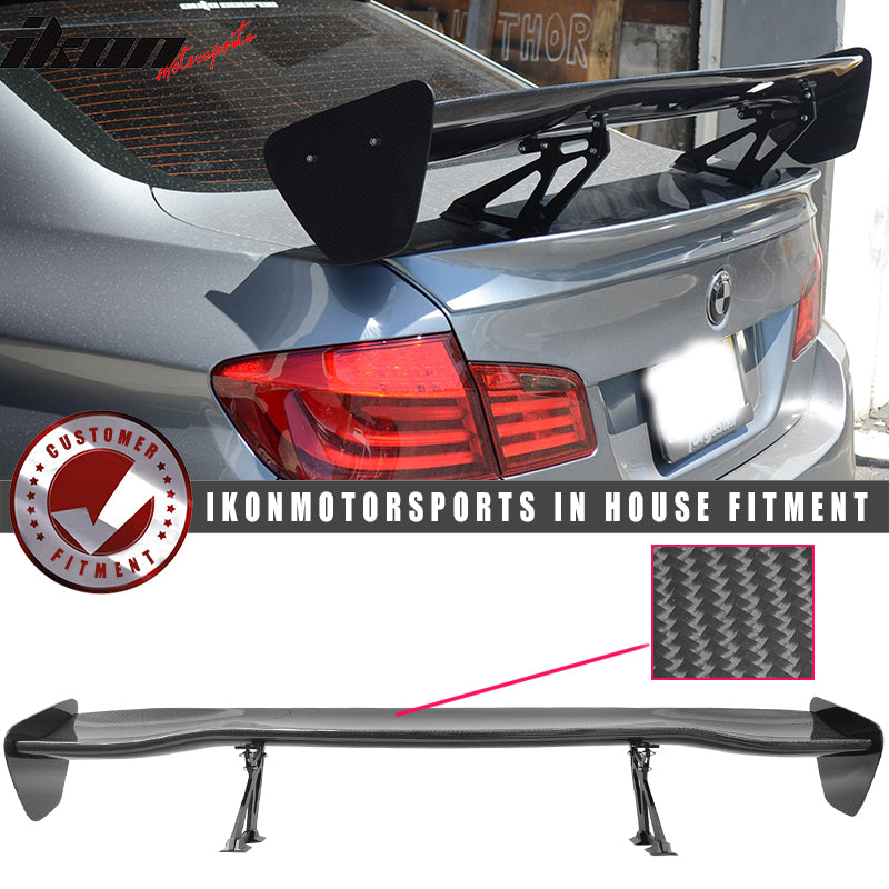 Universal 56" Inch GT Style Racing Trunk Spoiler Wing 3D Carbon Fiber