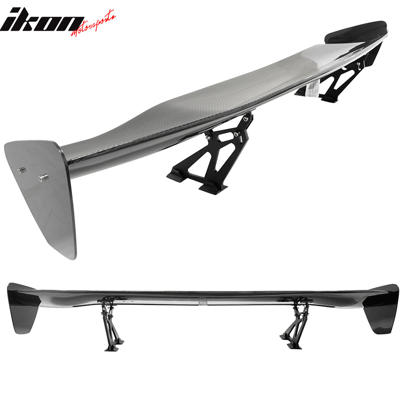 Universal 56" Inch GT Style Racing Trunk Spoiler Wing - 3D Carbon Fiber CF