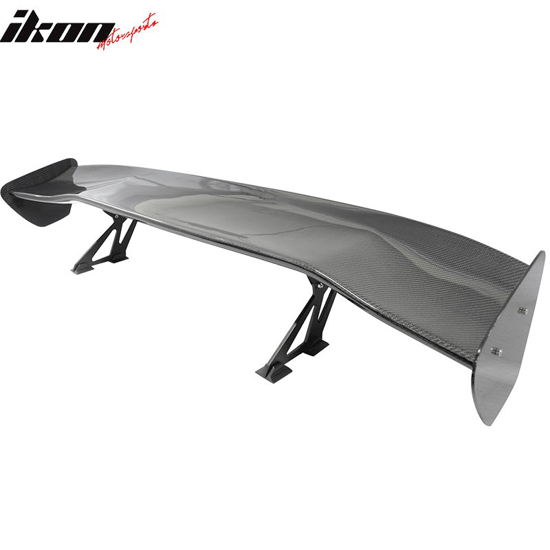 Universal 56" Inch GT Style Racing Trunk Spoiler Wing - 3D Carbon Fiber CF