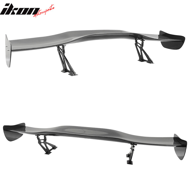 Universal 57" GT Style Racing Tail Rear Trunk Spoiler Wing 3D Carbon Fiber CF