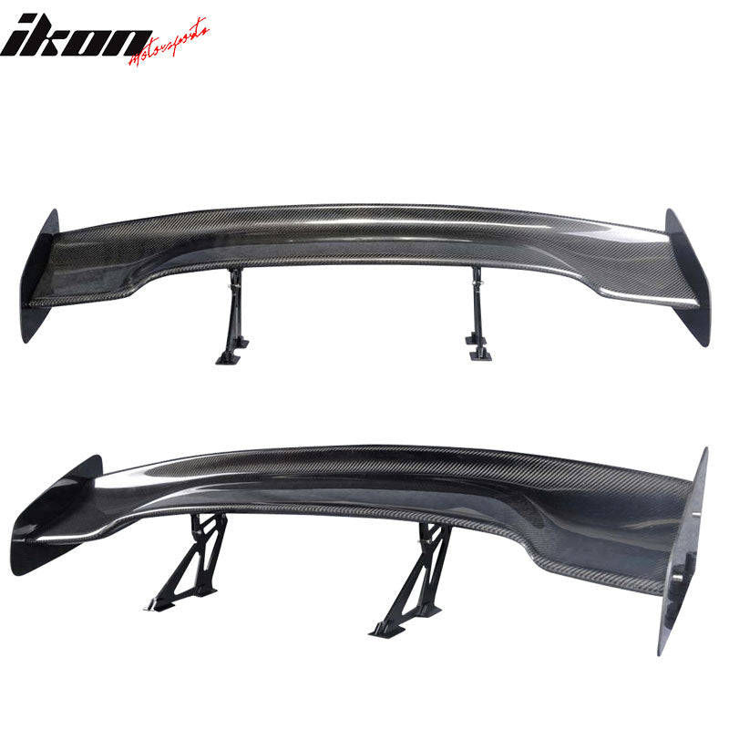 Compatible With 2006-2011 Honda Civic Sedan and Coupe 57" Wide Carbon Fiber Trunk Spoiler Wing