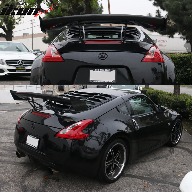 Fits 09-20 Nissan 370Z 57" JDM Racing GT Carbon Fiber Trunk Spoiler w/ Brackets