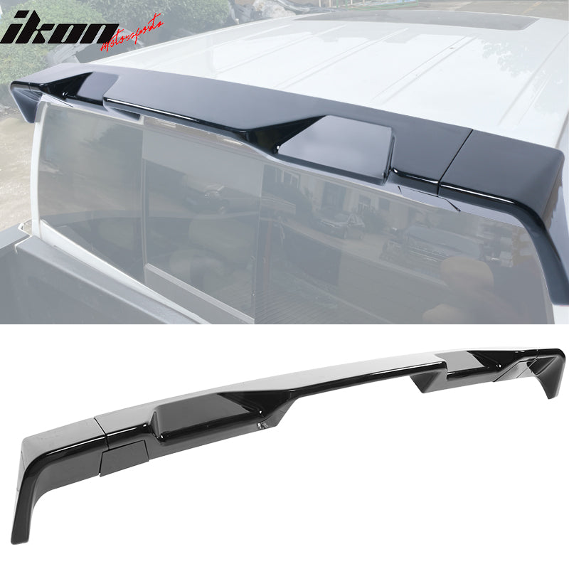 IKON MOTORSPORTS, Rear Roof Spoiler Compatible With 2013-2018 Ram 1500 All Cab & Bed Size IKON Style ABS Roof Spoiler Wing