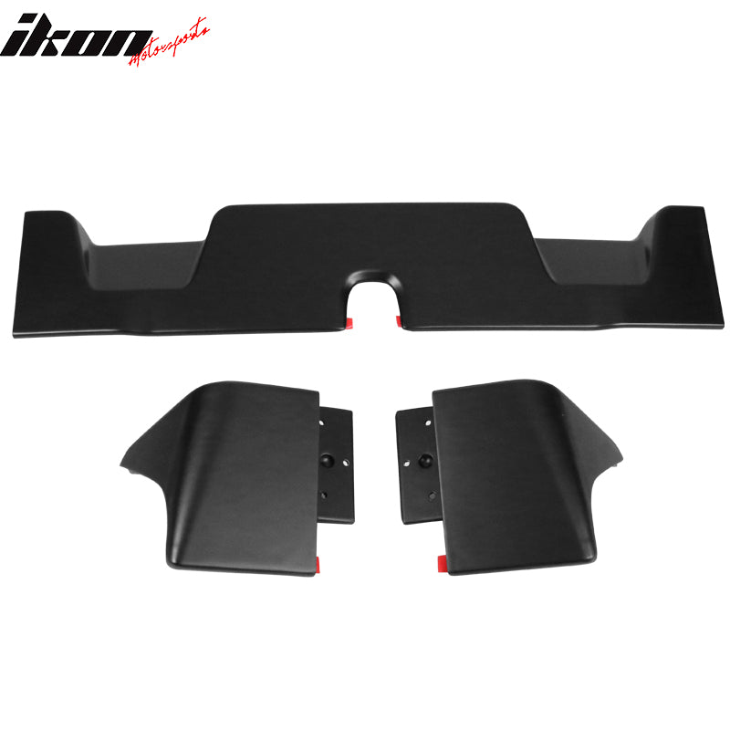 IKON MOTORSPORTS, Rear Roof Spoiler Compatible with 2019-2023 Ram 1500 All Cab & Bed Size IKON Style ABS Top Roof Spoiler Wing