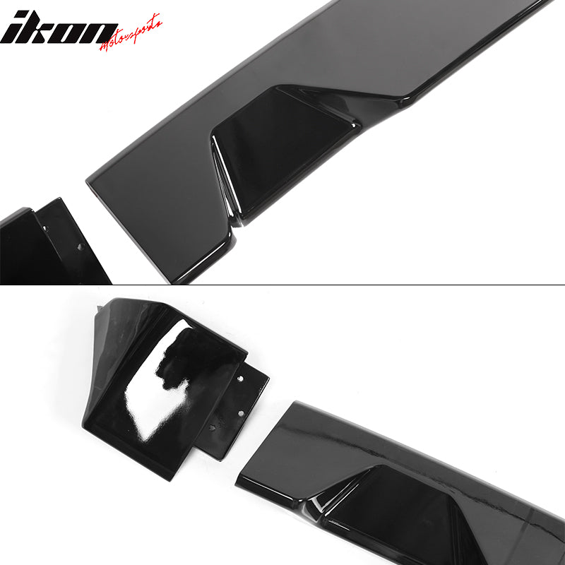 IKON MOTORSPORTS, Rear Roof Spoiler Compatible With 2009-2014 Ford F-150 All Cab & Bed Size IKON Style ABS Top Roof Spoiler Wing