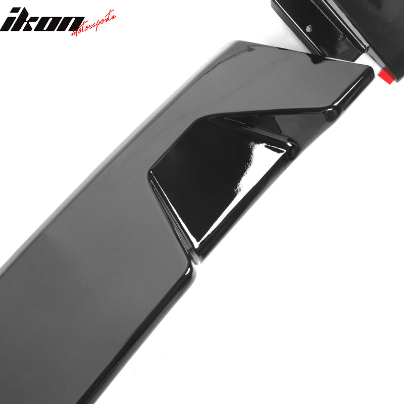 IKON MOTORSPORTS, Rear Roof Spoiler Compatible With 2009-2014 Ford F-150 All Cab & Bed Size IKON Style ABS Top Roof Spoiler Wing
