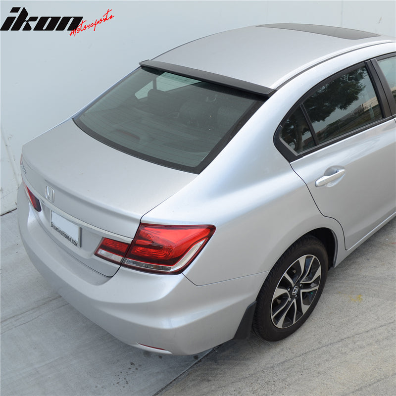 Fit 2006-2015 Honda Civic Sedan 4-Door Rear Window Roof Spoiler IKON Style