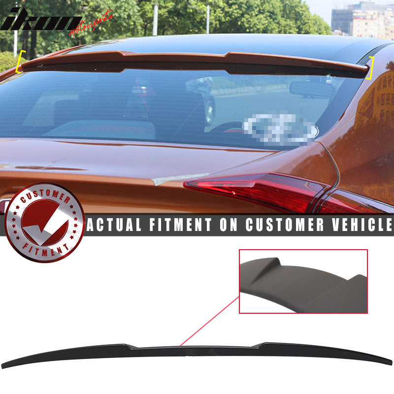 Compatible With 2016-2021 Honda Civic X Sedan 10th Gen 4Dr IKON Style Roof Spoiler - ABS