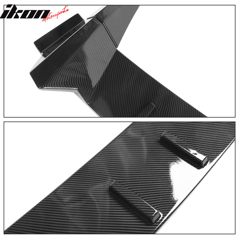 IKON MOTORSPORTS, Roof Spoiler Compatible With 2022 Honda Civic 11th Gen 4-Door Sedan, Type R ABS Plastic Rear Window Visor Spoiler Wing