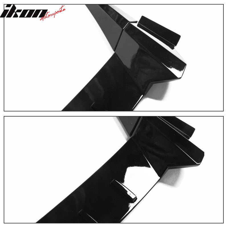 IKON MOTORSPORTS, Roof Spoiler Compatible With 2022 Honda Civic 11th Gen 4-Door Sedan, Type R ABS Plastic Rear Window Visor Spoiler Wing