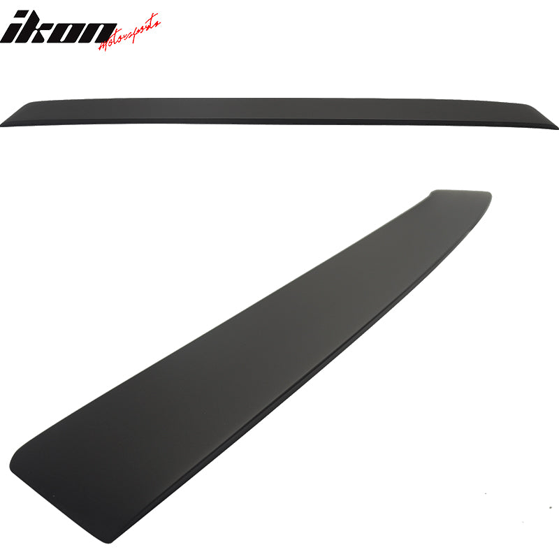 Roof Spoiler Compatible With 2007-2013 MERCEDES BENZ W221 S-CLASS, L Style ABS Matte Black Rear Deck Lip Wing by IKON MOTORSPORTS, 2008 2009 2010 2011 2012