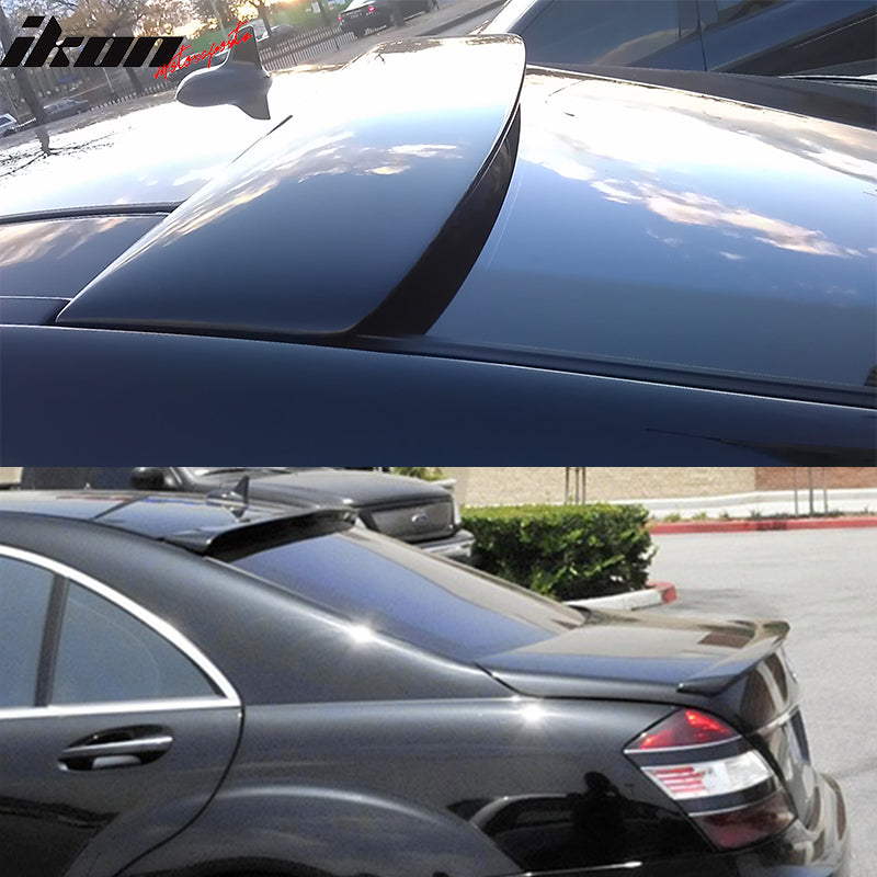 2007-2013 Benz W221 S Class L Style Matte Black Roof Spoiler Wing ABS