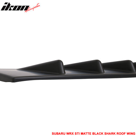 Fits 15-21 WRX STI Matte Black 6.2 ABS Roof Spoiler V Style Generator Shark Fin