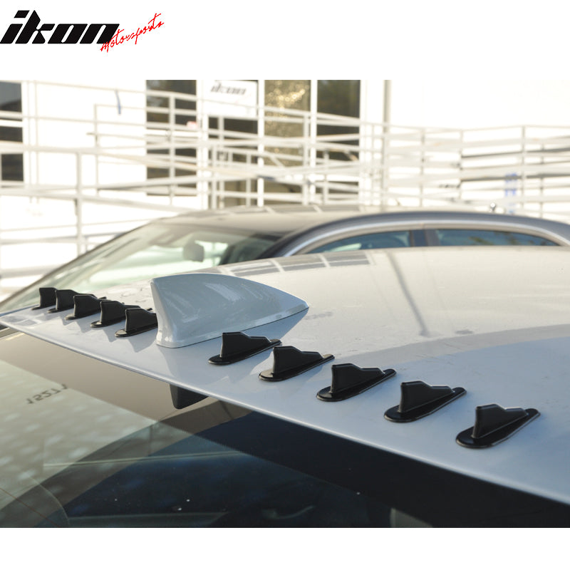 Universal Vortex Generator, 10PC PP EVO-Style Roof Shark Fins Spoiler Wing  By IKON MOTORSPORTS – Ikon Motorsports