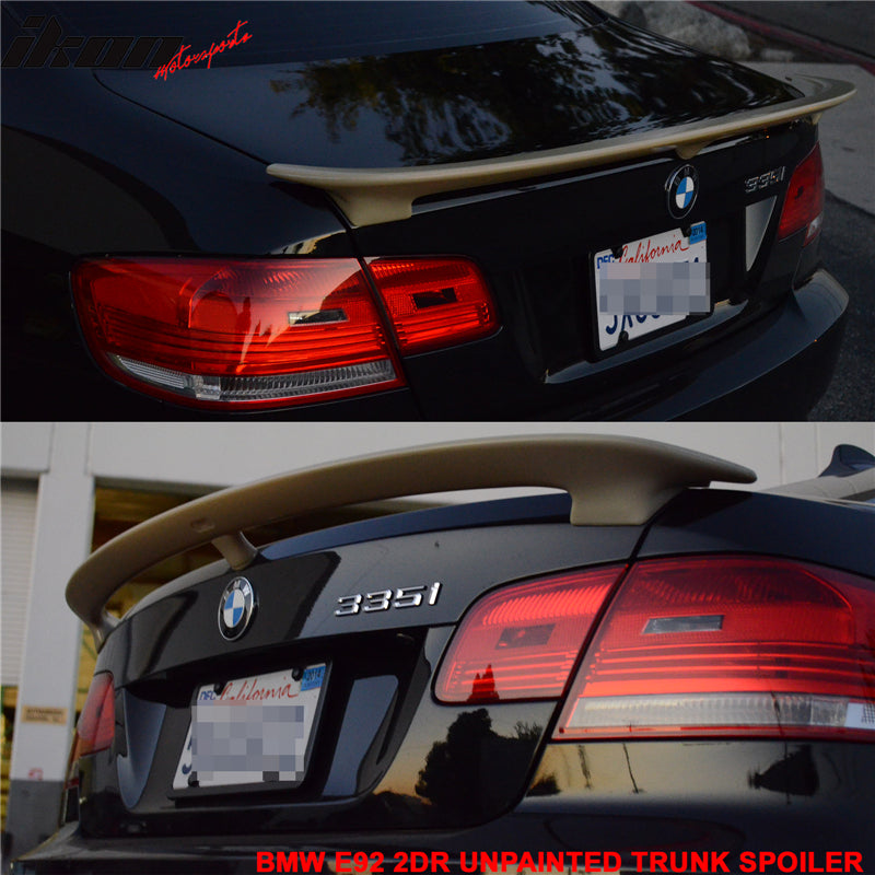 Fits 07-13 BMW E92 3 Series Coupe AC Style Rear Trunk Spoiler Wing ABS