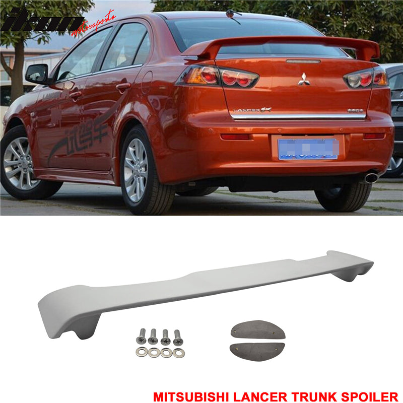 Fits 08-15 Mitsubishi Lancer ABS OE Rear Spoiler Wing Unpainted