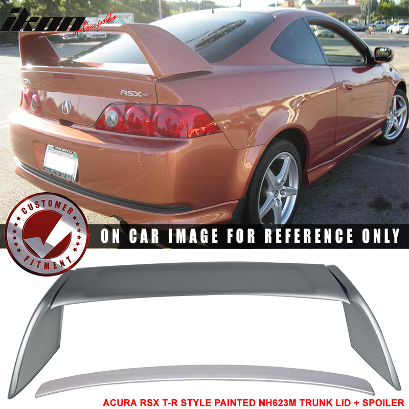 2002-2006 Acura RSX T-R Aspec Painted #NH623M Rear Spoiler Wing + Lid