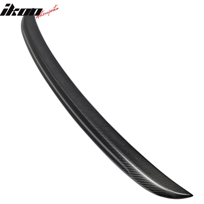 IKON MOTORSPORTS, Trunk Spoiler Compatible With 2004-2010 BMW 5 Series E60 & M5, Matte Carbon Fiber M5 Style Rear Spoiler Wing, 2005 2006 2007 2008 2009