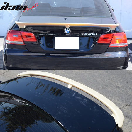 P Style Trunk Spoiler For 2007-2013 BMW E92 328i 335i M3 Coupe - Black ABS Lip