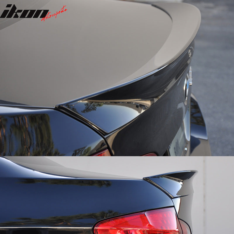 Trunk Spoiler Compatible With 2011-2017 BMW F10 5-Series, AC-S style Unpainted ABS Car Exterior Rear Spoiler Wing Tail Roof Deck Lid by IKON MOTORSPORTS, 2012 2013 2014 2015