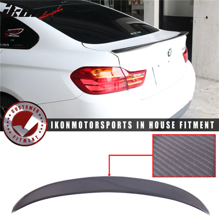 Fits 15-20 BMW F36 4 Series 4DR Gran Coupe V Style Trunk Spoiler - Carbon Fiber