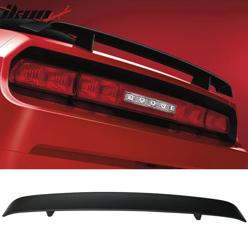 Compatible With 2008-2023 Dodge Challenger Factory Style Rear Trunk Spoiler ABS Deck Lid