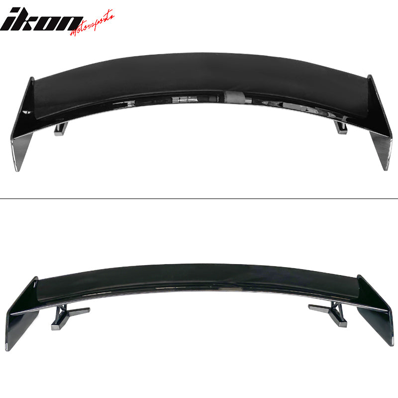 IKON MOTORSPORTS, Trunk Spoiler Wing Compatible With 2015-2022 Ford Mustang Coupe, Rear Trunk Lip Wing Spoiler GT500 CFTP Style Painted #M6466 Oxford White, 2016 2017 2018 2019 2020