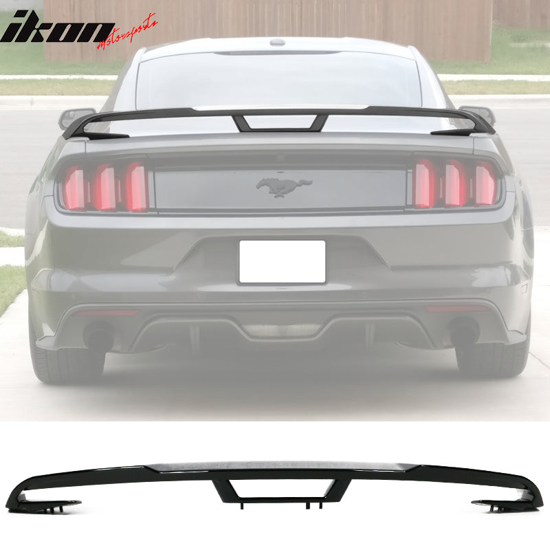 IKON MOTORSPORTS, Trunk Spoiler Compatible With 2015-2022 Ford Mustang Coupe, Rear Trunk Lip Wing Spoiler Rear Lid Wing ABS Plastic TP Style Painted #M6466 Oxford White, 2016 2017 2018 2019 2020