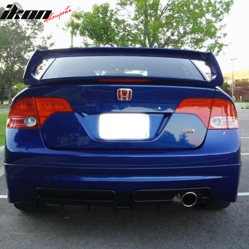 Compatible With 2006-2011 Honda Civic 4Dr Rear Trunk Spoiler Wing
