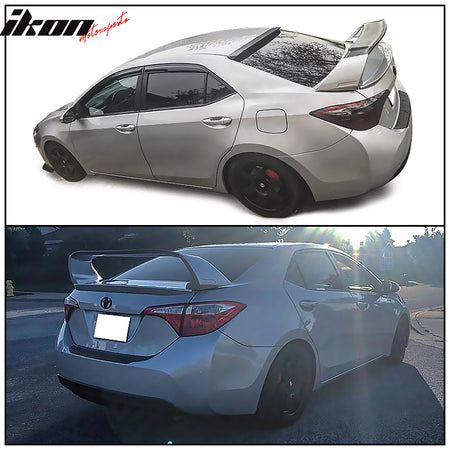 Fits 14-21 Toyota Corolla Mugen Style Rear Trunk Spoiler Wing Gloss Black ABS