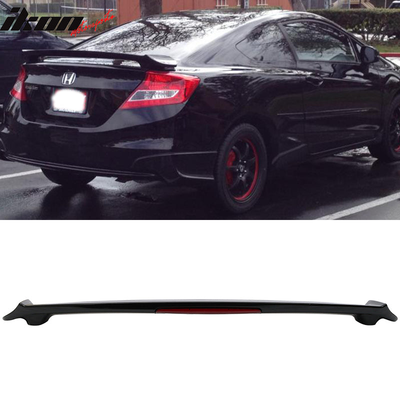 12-15 Civic 9Th Coupe Trunk Spoiler LED Brake