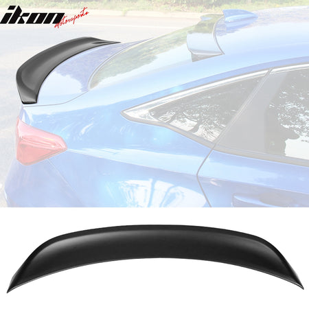 IKON MOTORSPORTS, Duckbill Trunk Spoiler Compatible With 2022 Honda Civic Sedan 4-Door, IKON Style ABS Plastic Rear Tail Trunk Wing Spoiler Lip