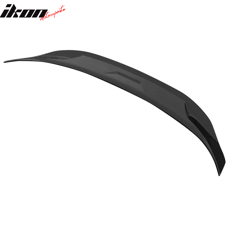 IKON MOTORSPORTS, Trunk Spoiler Compatible With 2022 Honda Civic Sedan 4-Door, JDM Style ABS Plastic Rear Tail Trunk Wing Spoiler Lip