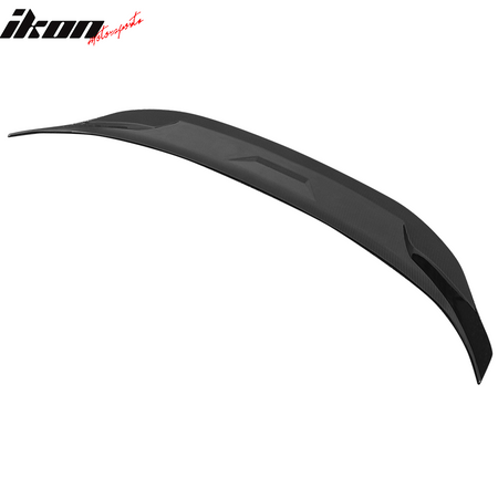 IKON MOTORSPORTS, Trunk Spoiler Compatible With 2022 Honda Civic Sedan 4-Door, JDM Style ABS Plastic Rear Tail Trunk Wing Spoiler Lip