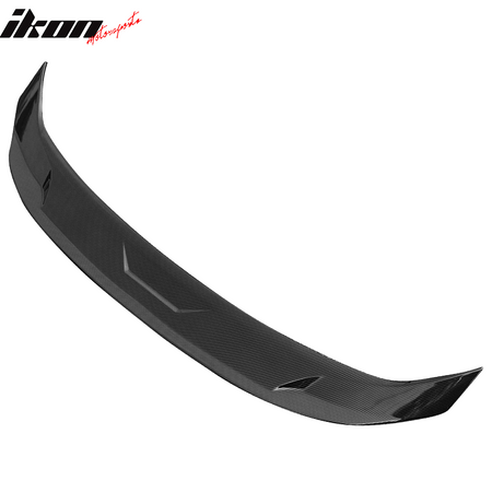 IKON MOTORSPORTS, Trunk Spoiler Compatible With 2022 Honda Civic Sedan 4-Door, JDM Style ABS Plastic Rear Tail Trunk Wing Spoiler Lip