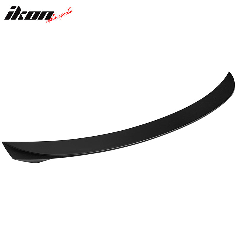 IKON MOTORSPORTS, Trunk Spoiler Compatible With 2014-2023 Infiniti Q50, ABS Plastic AS Style High Kick Duckbill Rear Trunk Lid Spoiler