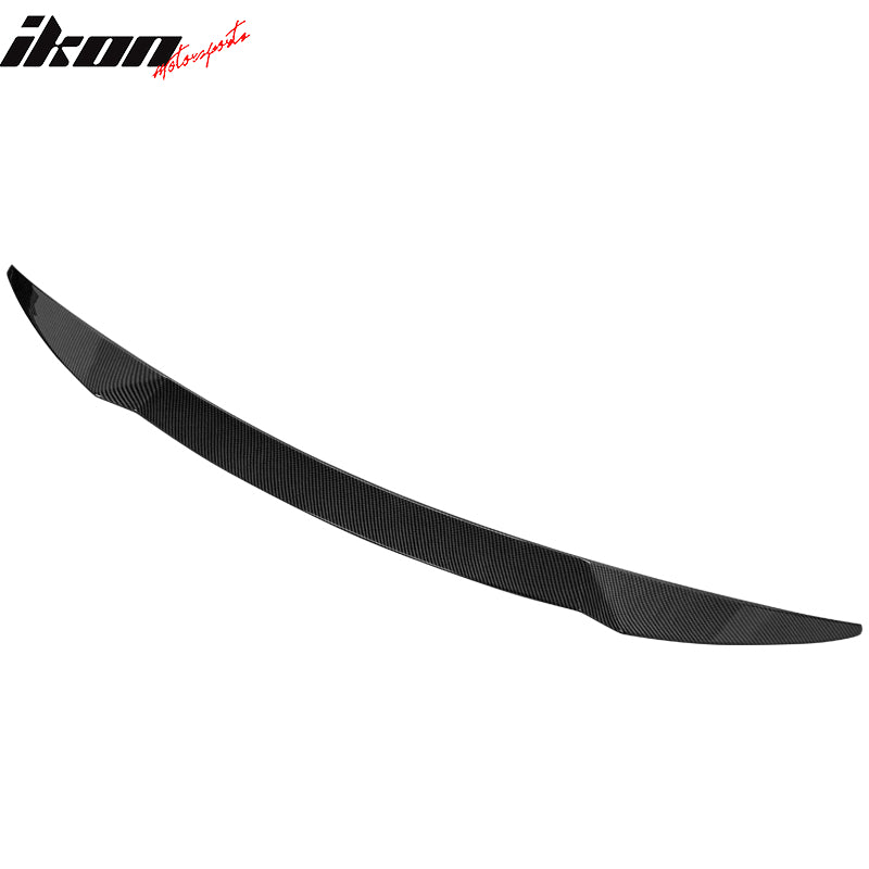 IKON MOTORSPORTS, Rear Trunk Spoiler Compatible With 2021-2023 Kia K5, V Style Rear Trunk Spoiler Wing Lip Added on Bodykit Replacement ABS Plastic