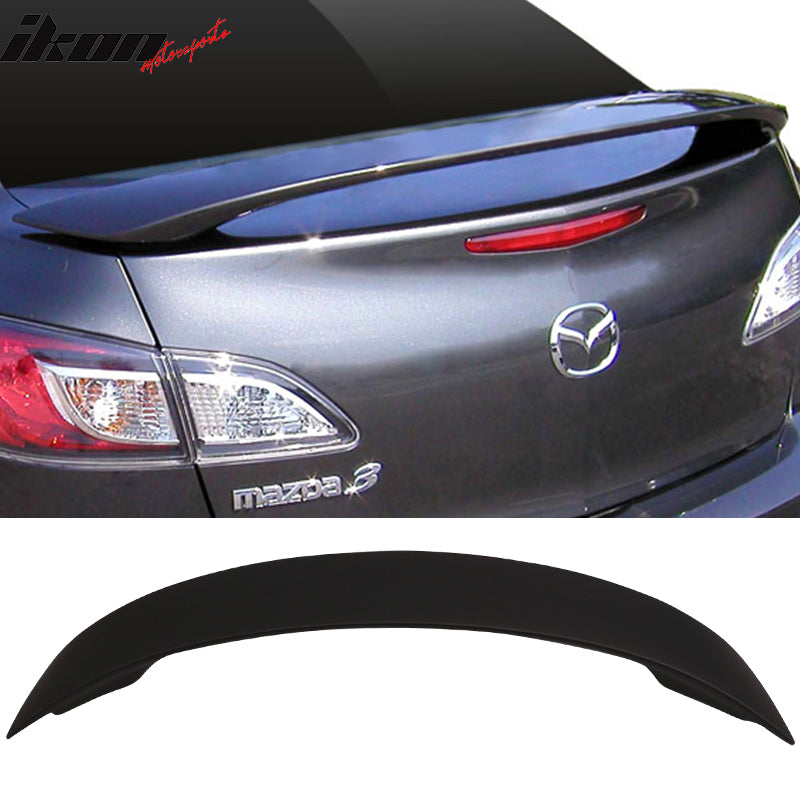 2010-2013 Mazda 3 Sedan OE Style Unpainted Rear Spoiler Wing ABS