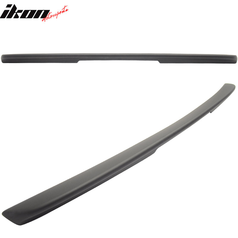 Trunk Spoiler Compatible With 2001-2007 Mercedes Benz C-Class W203 Sedan, AMG Style ABS Matte Black Rear Spoiler Deck Lip Wing by IKON MOTORSPORTS, 2002 2003 2004 2005 2006