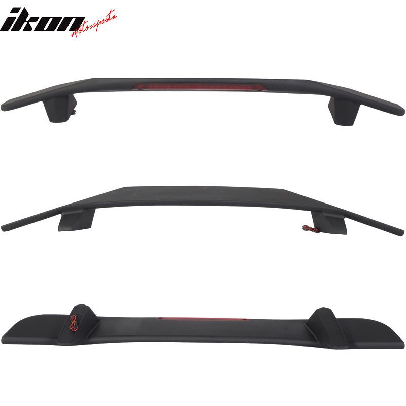 Compatible With 2006-2015 Mazda Miata MX5 2Dr Convertible Trunk Spoiler Wing & LED Brake Light ABS
