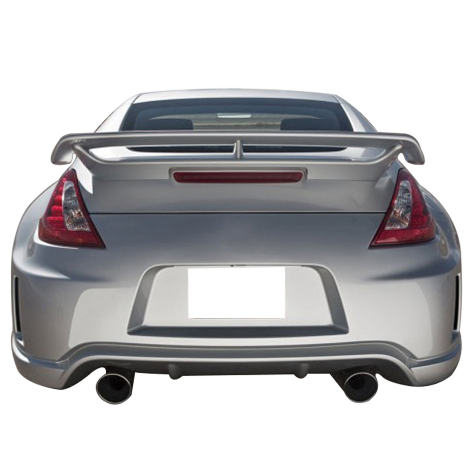 IKON MOTORSPORTS, Trunk Spoiler Compatible with 2009-2021 Nissan 370Z Coupe (Excludes Convertible), N Style Painted #NAG Black Cherry Pearl ABS Plastic Rear Trunk Lid Spoiler Wing Lip, 2PCS