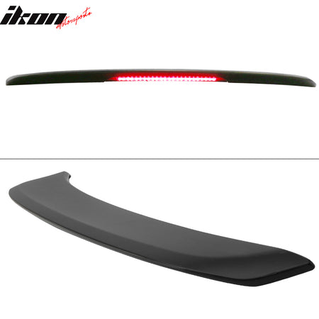 Fits 16-23 Nissan Maxima Trunk Spoiler SR Style Unpainted ABS Rear Wing w/ LED