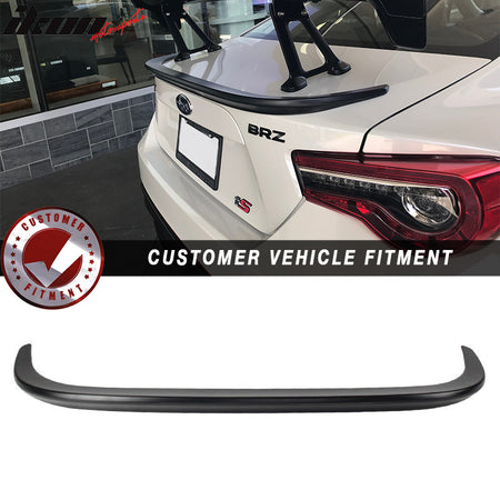 IKON MOTORSPORTS, Trunk Spoiler Compatible With 2013-2020 Subaru BRZ Scion FRS, JDM Style Unpainted ABS Rear Trunk Tail Spoiler Wing