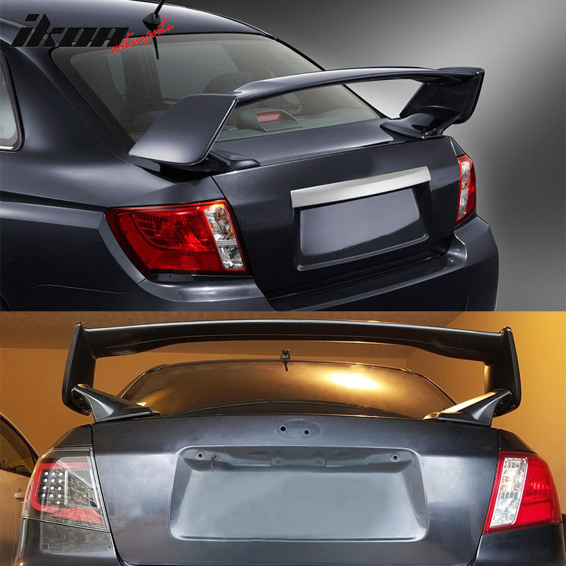 Compatible With 2008-2014 Subaru WRX 2008-2011 Impreza STI ST Style 4Dr Trunk Spoiler Wing (ABS)